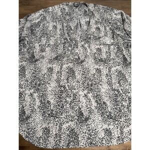 Torrid Plus Size Harper Black Gray Blouse Shirt Top 6X 6 Lightweight